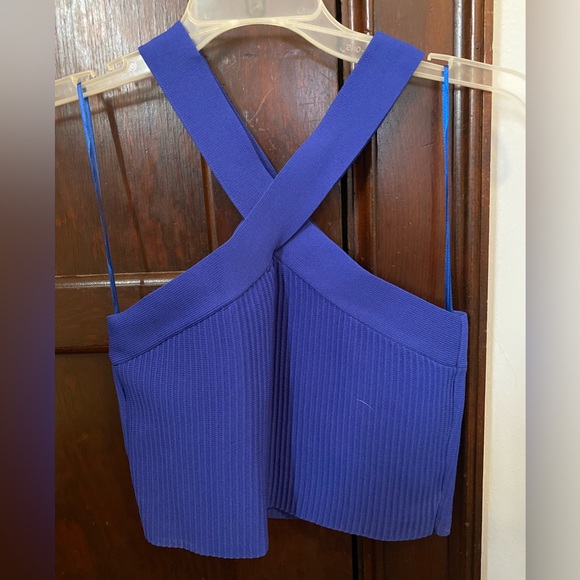 Emerald Blue Halter Tank Top - Picture 4 of 4